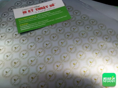 In decal bạc làm tem chống giả